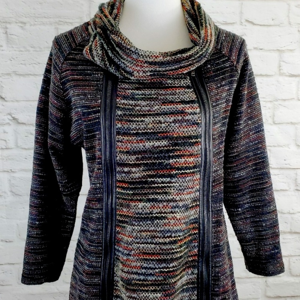 Alberto Makali New York Sweater Hi Low Hem Zippers